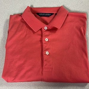Polo Golf Ralph Lauren Coral Color Short Sleeve Polo Size L